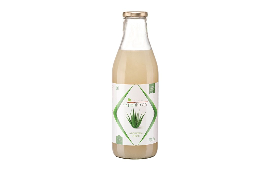 OrganiKrishi Aloevera Juice    Glass Bottle  1 litre